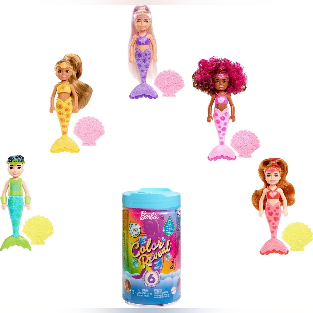 BRAND NEW: Barbie Chelsea Color Reveal Rainbow Mermaid Series 🧜🏼‍♀️
